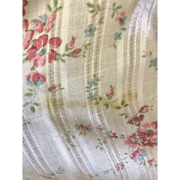 VTG Floral Dress Cottagecore Prairie Romantic Green Mini Print Victorian 70s - Picture 8 of 8